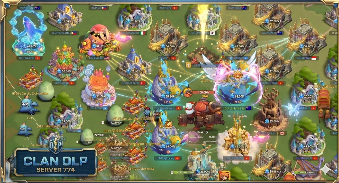 OLP clan Top Heroes server 774 banner